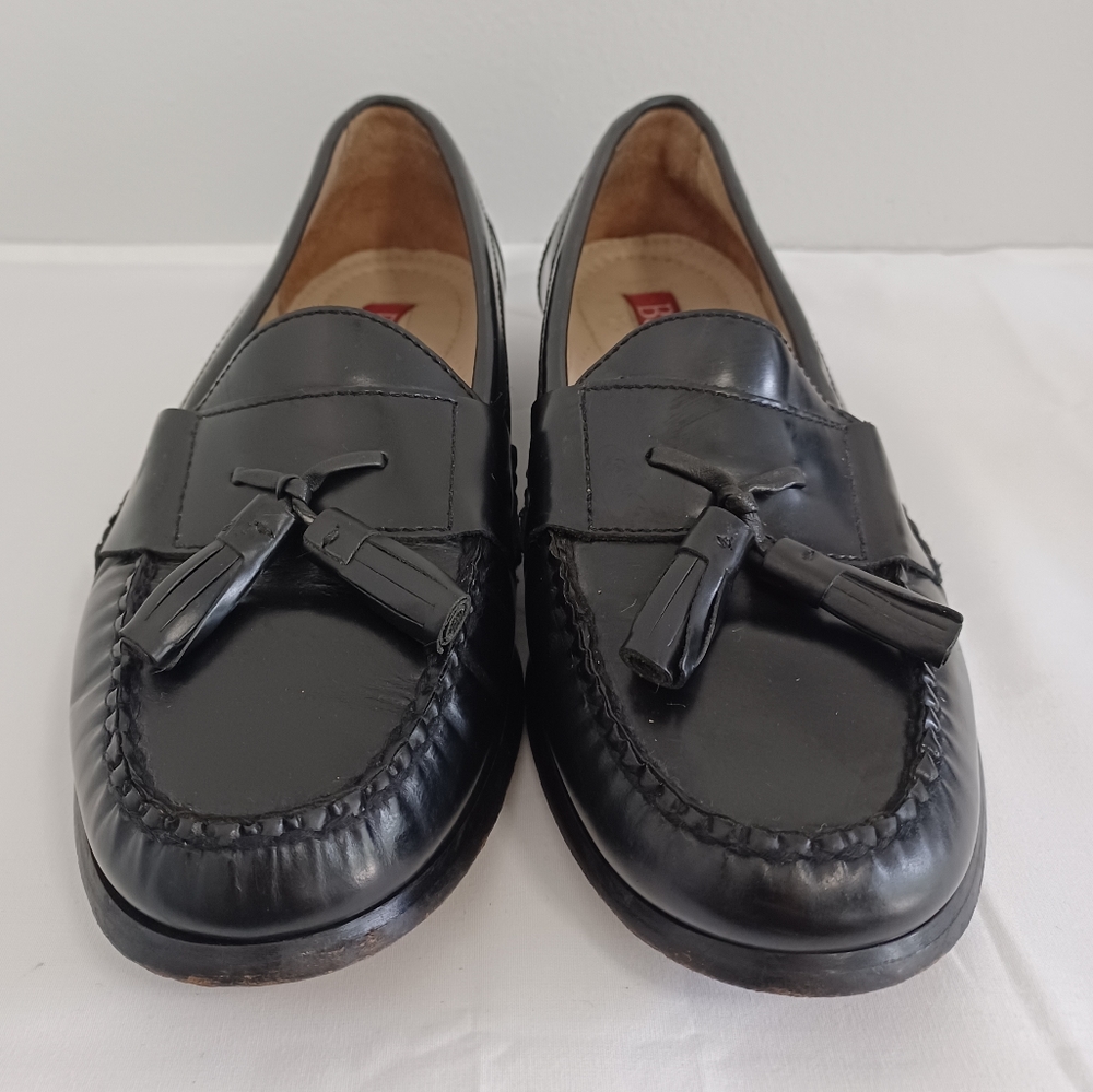 Bass Harrison moccasin  mens size 8.5d black leather